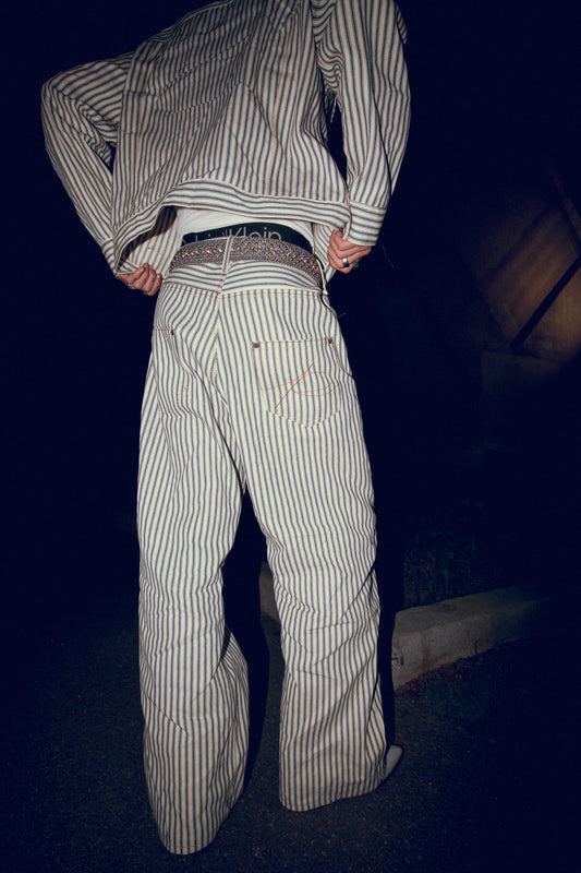 Pinstripe Jeans