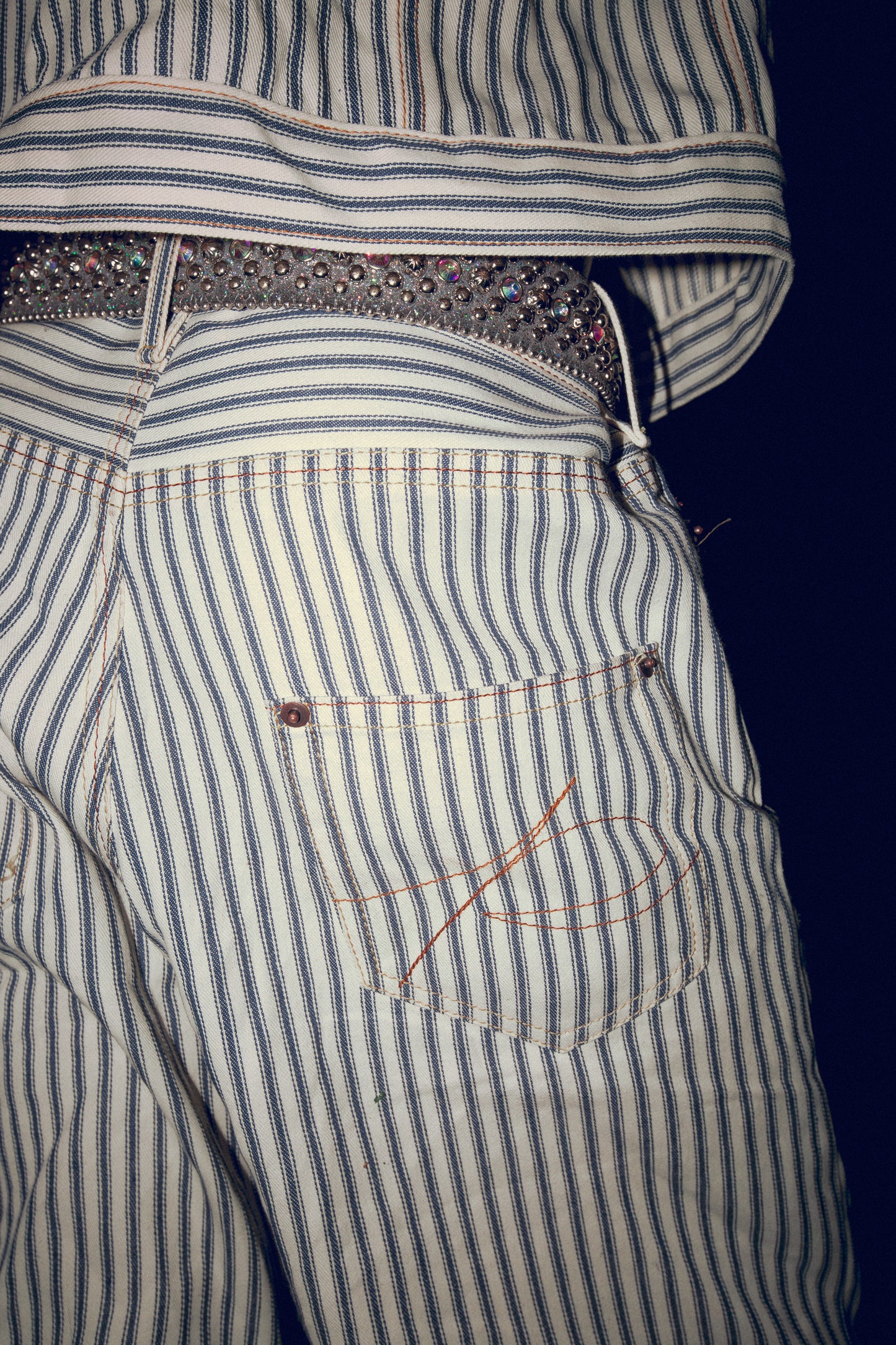 Pinstripe Jeans
